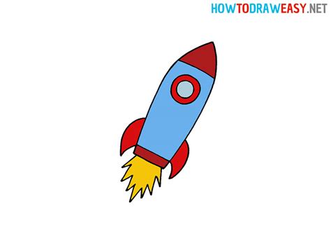 How To Draw A Rocket For Kids How To Draw Easy