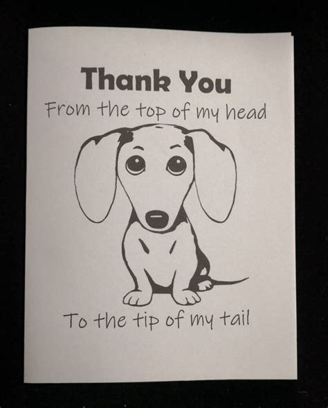 Dog Thank You Cards Etsy Dog Cards Handmade Thank You Cards Your
