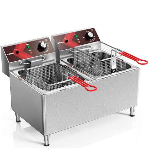 Mua Eggkitpo Deep Fryers Commercial Deep Fryer 12l X 2 Large Dual Tank