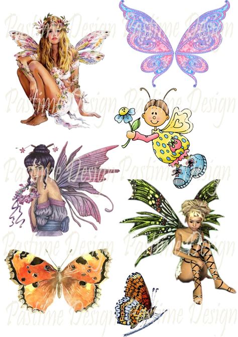 Fairies And Butterflies Clip Artfairies And Butterflies Etsy