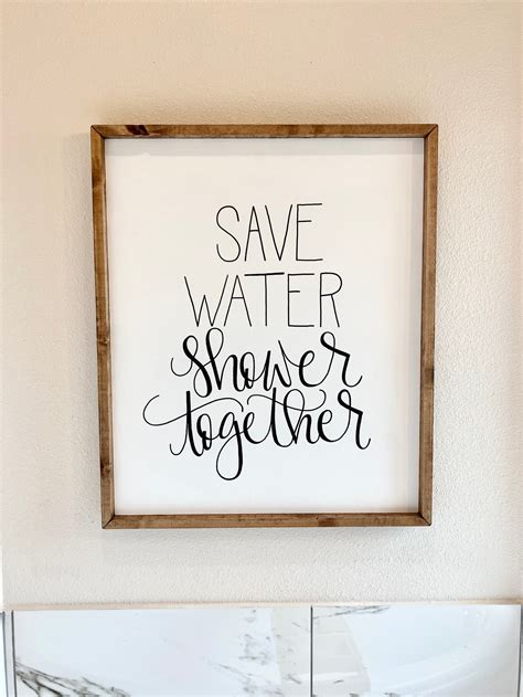 Save Water Shower Together Save Water Shower Together Sign Etsy