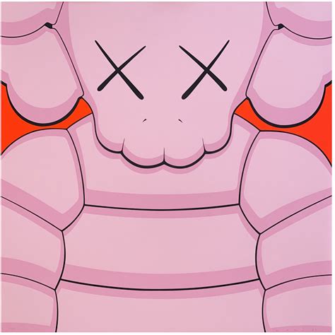 Kaws What Party Print 5 Light Pink Signed Edition Of 100