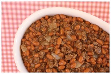 This easy baked cowboy beans recipe is hearty and flavorful with bacon and ground beef. Angela's "Cowboy" Beans {Blue Bell Lodge} • a farmgirl's ...