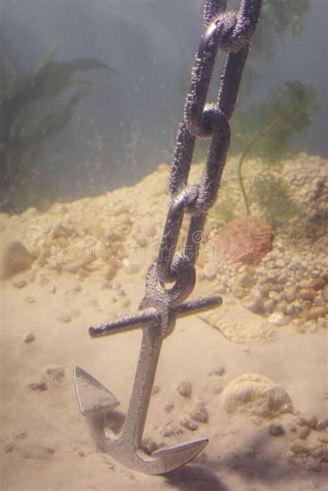 Anchor On Ocean Floor Anchor Resting On Ocean Or Lake Bottom