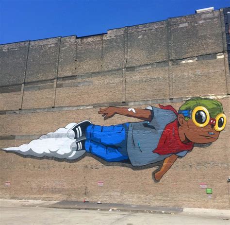 Flyboy A Massive Mural By Hebru Brantley In Chicago Usa