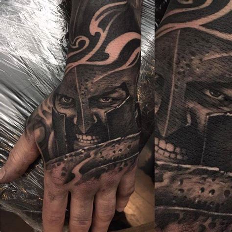 Накладные ногти miami tattoos blossom. Black and grey Spartan tattoo, inspired by 300.