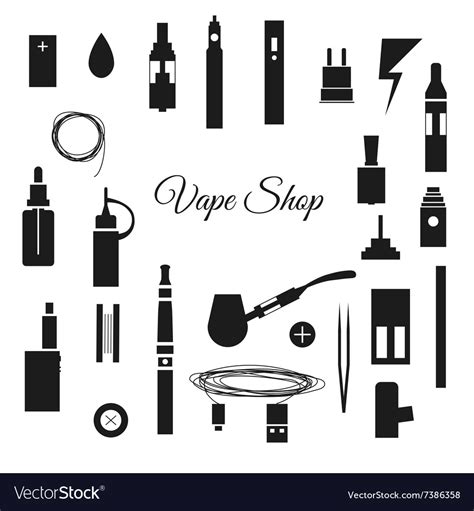 Icons Vape Royalty Free Vector Image Vectorstock