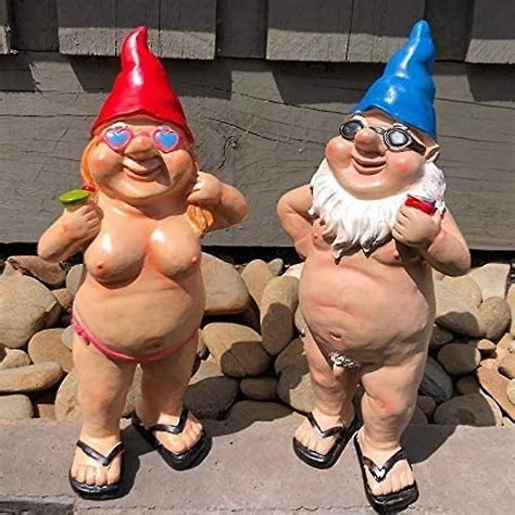 Garden Gnome Statue Goblin Art Peeing Gnome Naughty Funny Naked Gnome