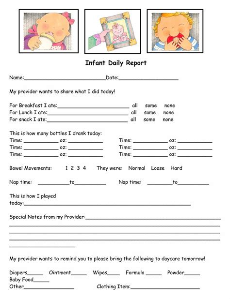 Printable Toddler Daily Report Sheets Jason Jacksons Algebra Worksheets