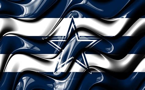 Herunterladen Hintergrundbild Dallas Cowboys Flagge 4k Blaue Und