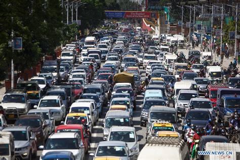 Traffic Jam Seen In Kathmandu Nepal Xinhua Englishnewscn