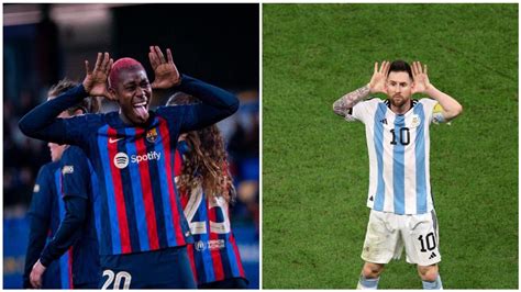Asisat Oshoala Copies Messis Celebration After Scoring For Barcelona