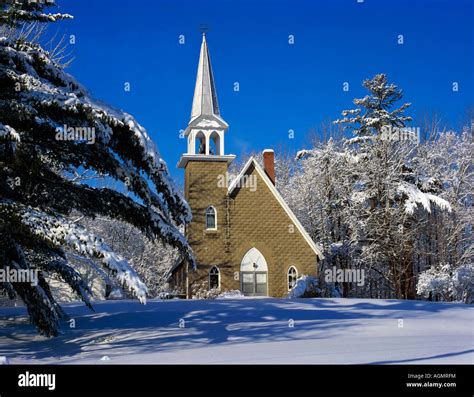 Church In Winter Stock Photo Alamy