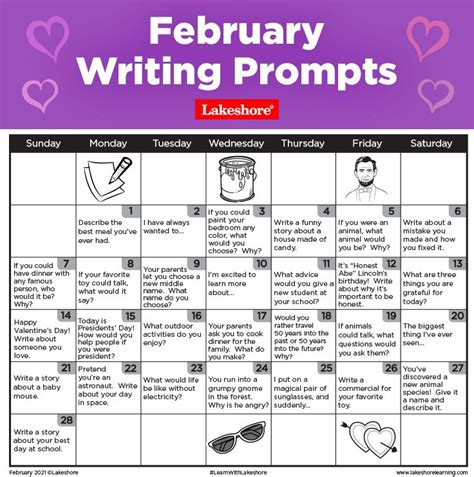 February Writing Prompts In 2021 February Writing Prompts February