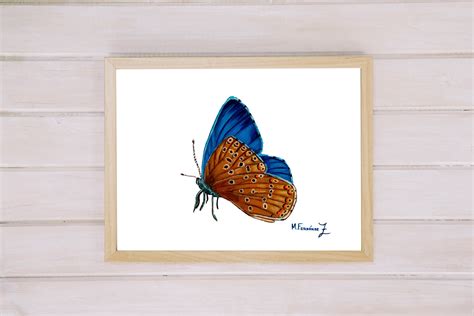 Butterfly Art Prints Blue Butterfly Art Prints Printable Art Etsy