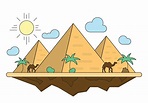 Illustration With Pyramids 133531 Vector Art at Vecteezy