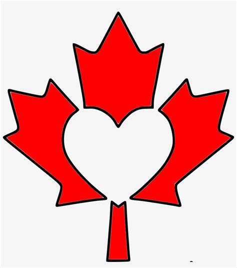 Canada Maple Leaf Heart Stencil Canadian Maple Leaves Vector Free