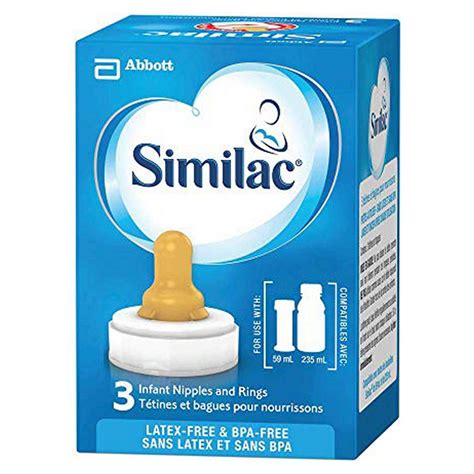 Similac Infant Formula Standard Flow Nipple And Ring For Use With