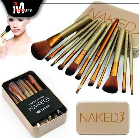 Jual Kuas Naked 3 Makeup Brush Set Isi 12 Pcs Shopee Indonesia