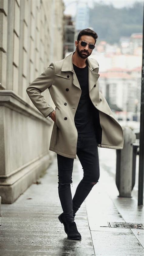 Black Trench Coat Outfits Mens Irina Holm