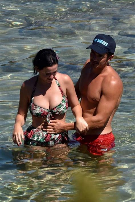 Katy Perry In Swimsuit At A Beach In Italy GotCeleb