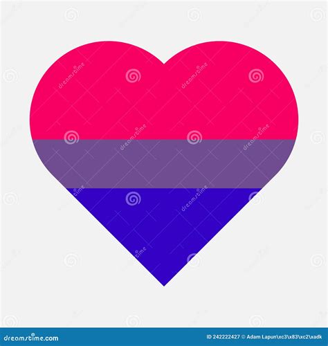 Bisexual Flag Heart Icon On White Background Stock Vector Illustration Of Movement Parade