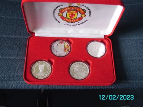 Manchester United 1999 Treble Winners Medal Set 999 Silver £23500
