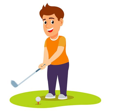 Man Playing Golf Clipart Backgrounds