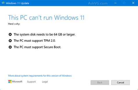 How To Fix This Pc Cant Run Windows 11 Unable To Upgrade Windows11