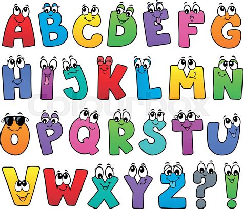 Cartoon Alphabet Topic Image Stock Vector Colourbox