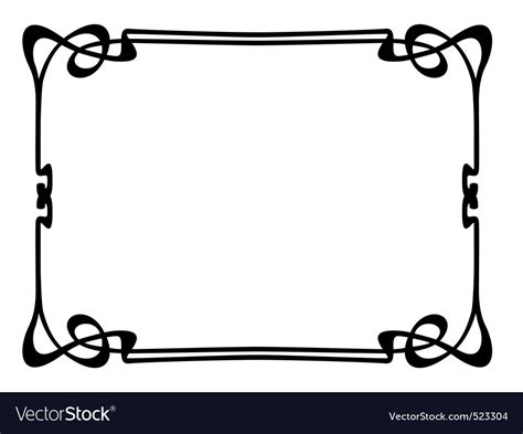 Art Nouveau Ornamental Decorative Frame Royalty Free Vector