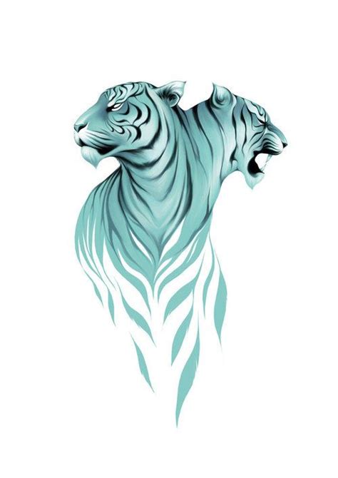 I may get more of his stripes tattoo'd in the future (such as legs stripes), but for now, this is my current plan. Bifurcated turquoise tiger with black stripes tattoo ...