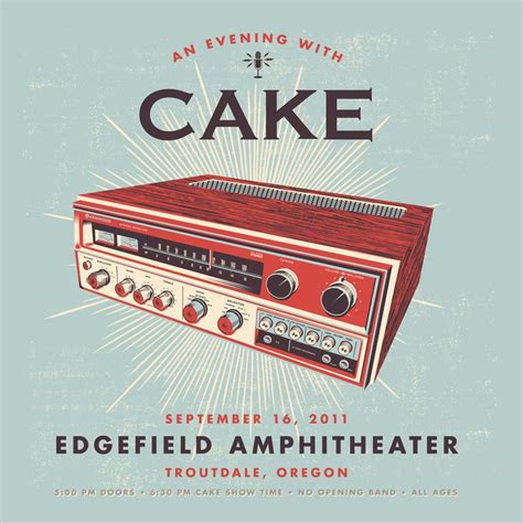 Cake Troutdale Webdzn Concert Poster Design Gig Posters Vintage