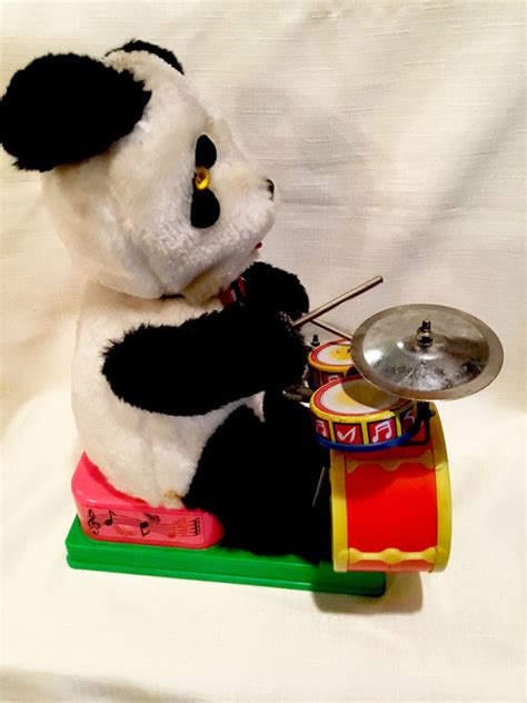 Son A1 Toys Panda Bear Playing The Drums Antique Toys Library