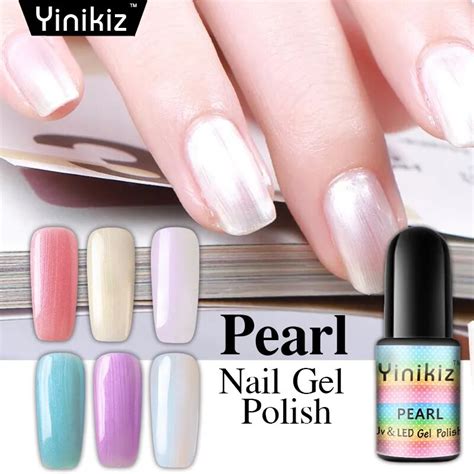 Yinikiz 6 Colors Pearl Nail Polish Long Lasting Uv Led Gel Soak Off