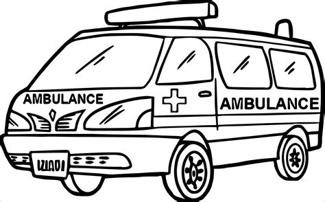 Ambulance Coloring Pages Ambulances Colouring Color Printable