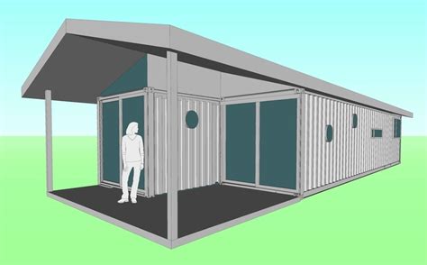 Dimensions and door & window locations shown are shown as an example. 2 8x20 container home plans. #Pre-fab (With images) | Container house plans, Container house, House