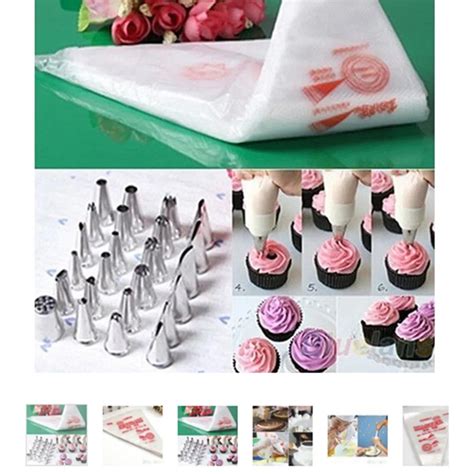 100 PCS Baking Decorating Bag For Baking Cake Tool Disposable Piping