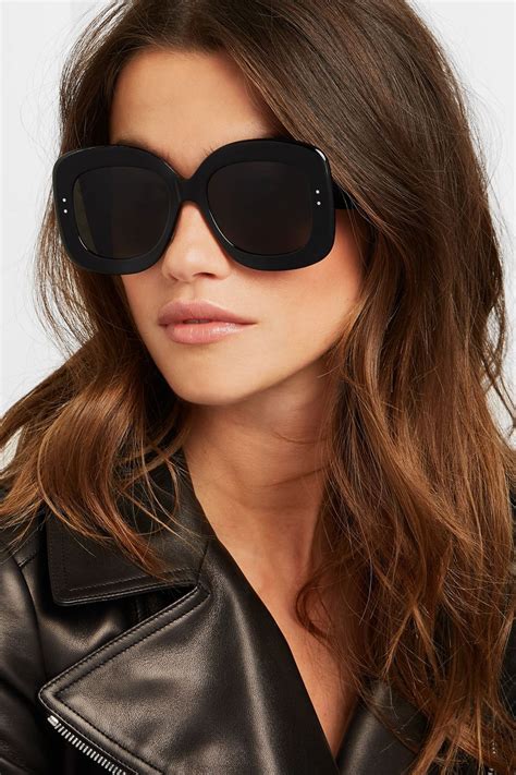 black square frame acetate sunglasses alaÏa sunglasses women oversized black sunglasses