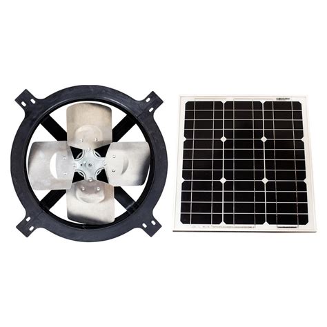 Us Sunlight Corp 1820 Cfm Black Solar Powered Gable Mount Solar Attic