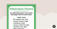 Alliteration Poem Poster | Teach Starter