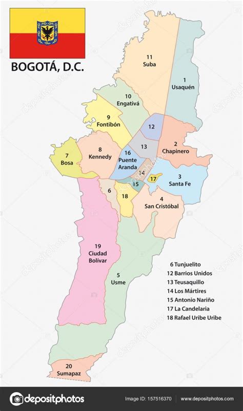 Bogota Colombia Mapa Politico