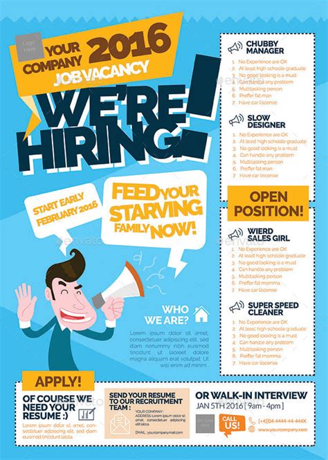 If you're a product/web designer looking for your next opportunity, join hired's marketplace and let companies compete to interview you. Job Vacancy Flyer by shamcanggih | GraphicRiver