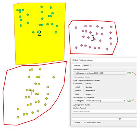 Extract Points From A Selected Polygon In Model Builder Qgis