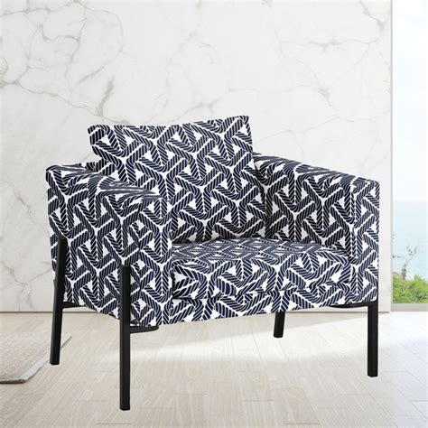 The same goes for our armchairs! IKEA KOARP Armchair Cover, Navy Blue Coastal Rope | Arm ...