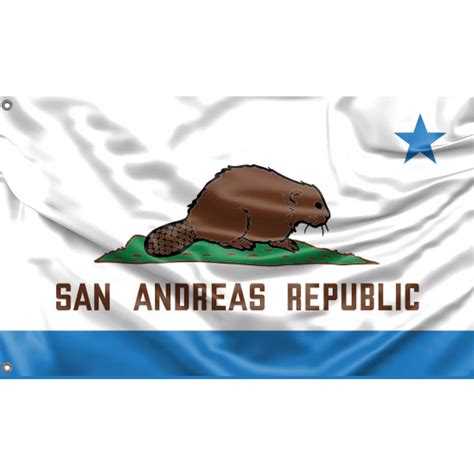 San Andreas Republic Flag Unique Print 3x5 Ft 90x150 Cm Etsy