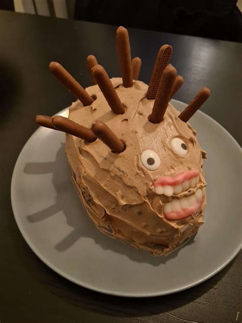 i tried the cursed hedgehog cake r baking