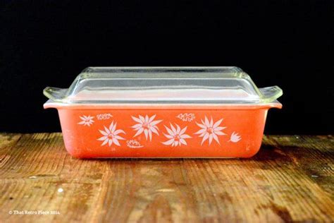 Ageecrown Pyrex Flannel Flowers Ob400 Pink Oblong Etsy Pyrex