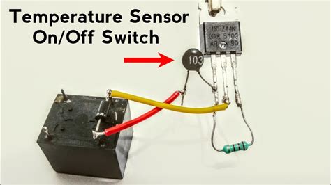 How To Make Temperature Sensor Switch Circuit Using Thermistor Youtube