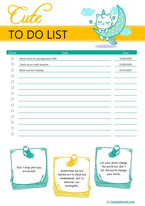 Cute Printable To Do List Template Images And Photos Finder